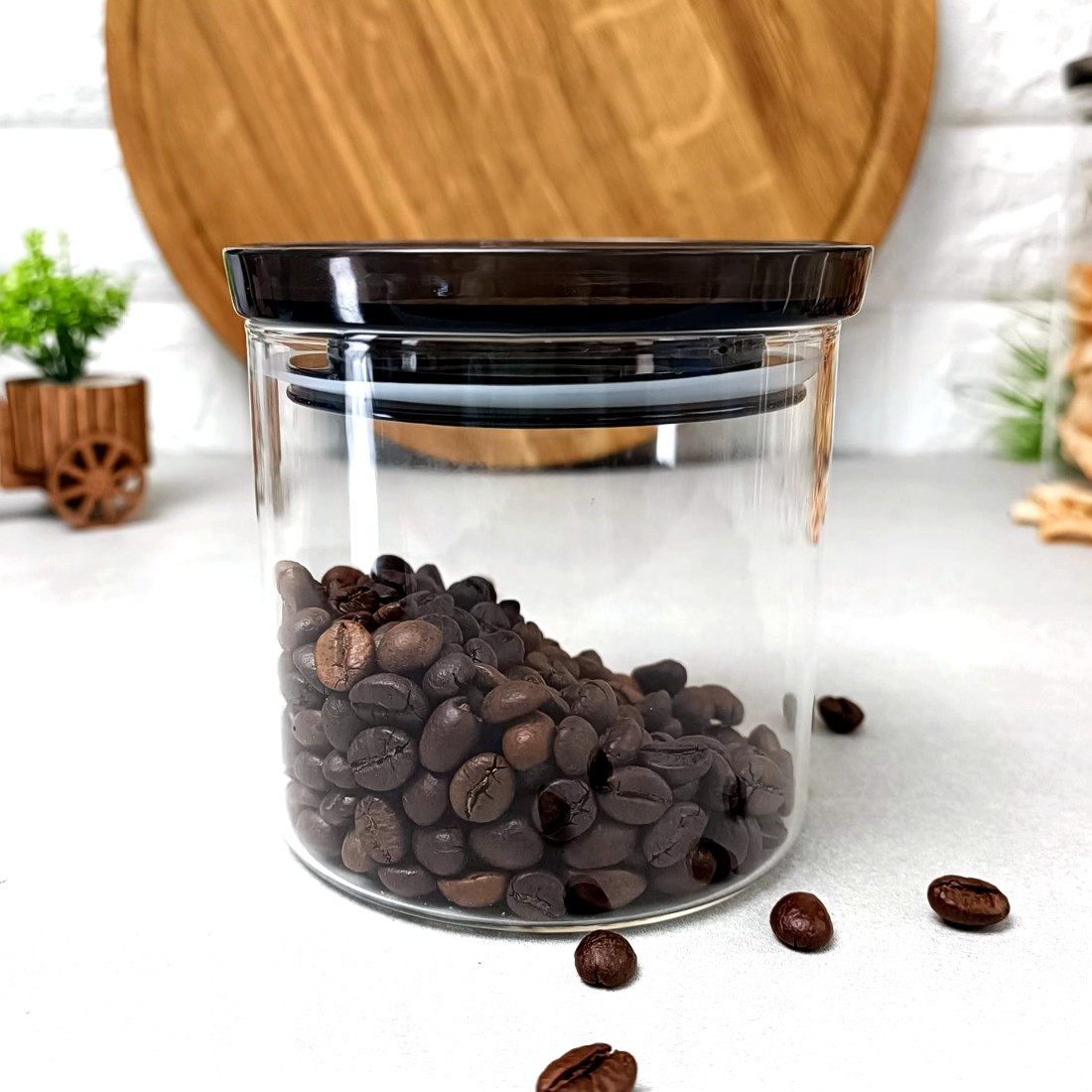 Невелика банка із кришкою для зберігання 500ml Ardesto