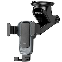 Автомобільний тримач для телефона з затиском на панель / лобове скло HOCO CA104 Чорний