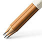 Олівці чорнографітні Graf von Faber-Castell 3 graphite pencils Guilloche Brown, корпус коричневий. 3 шт, 118623, фото 3