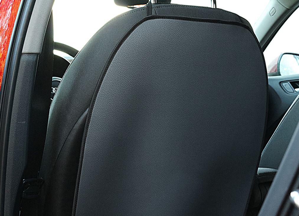 Захист спинки переднього сидіння автомобіля з еко шкіри Pok-ter чорна