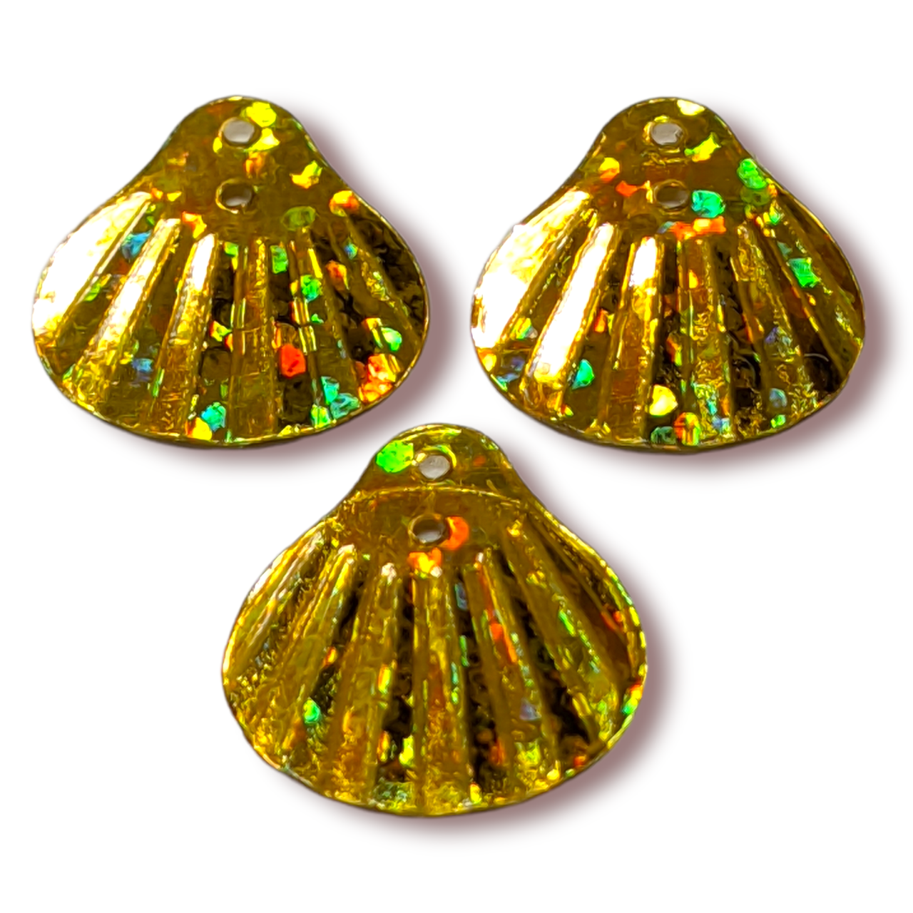 Паєтки мушля 14х13 мм 25 г Жовтий, фото 1