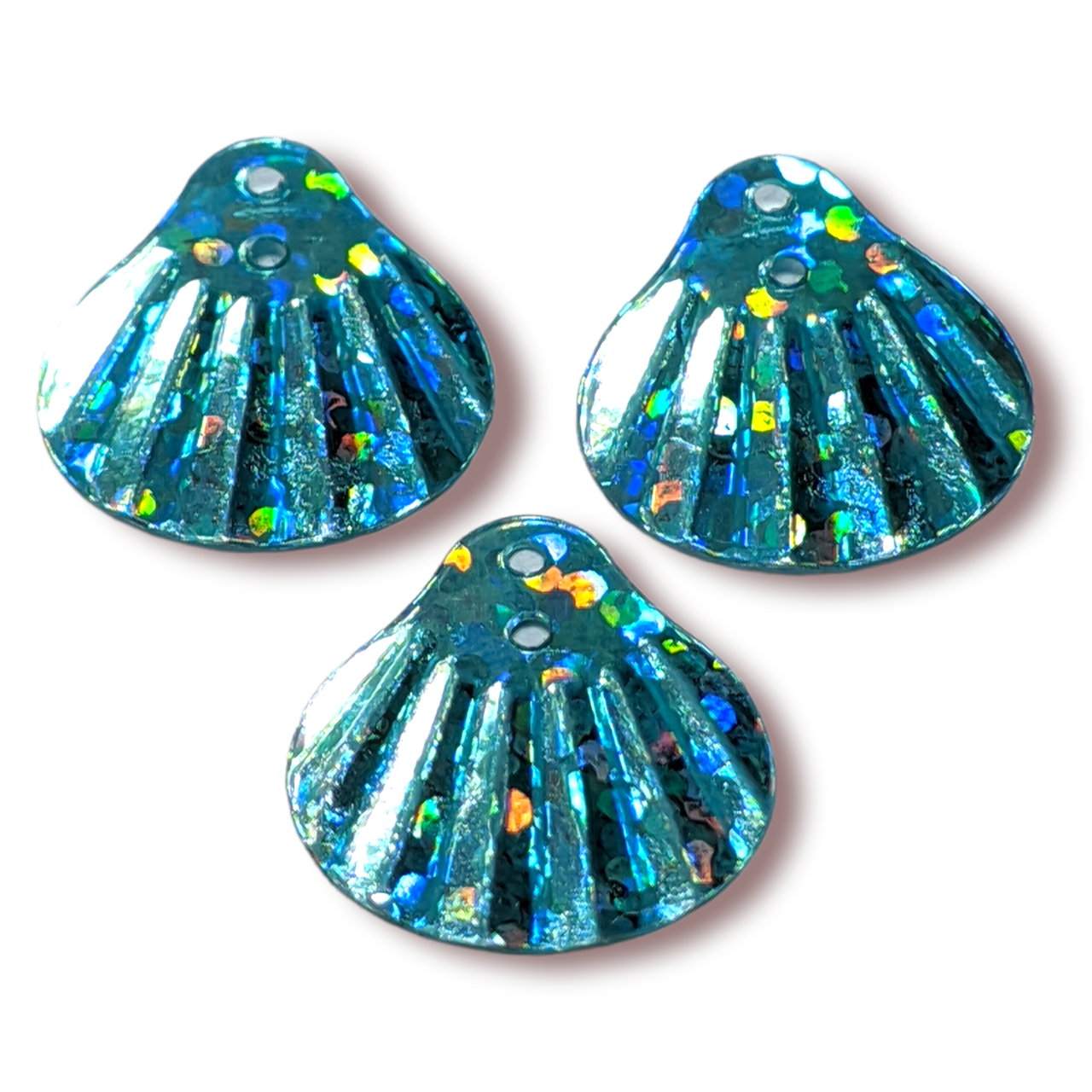 Паєтки мушля 14х13 мм 25 г Блакитний, фото 1