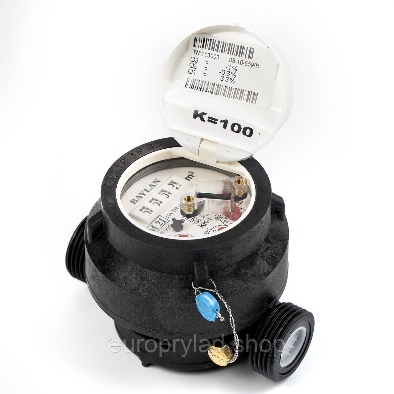 Лічильник води пластиковий Baylan KK-1P R160 Ду20 3/4", фото 1