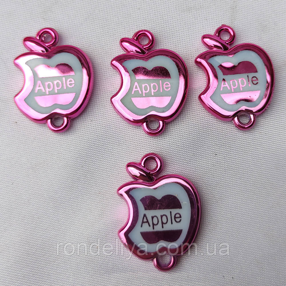Заготівля для виробу, підвіска Apple ярко рожева, фото 1