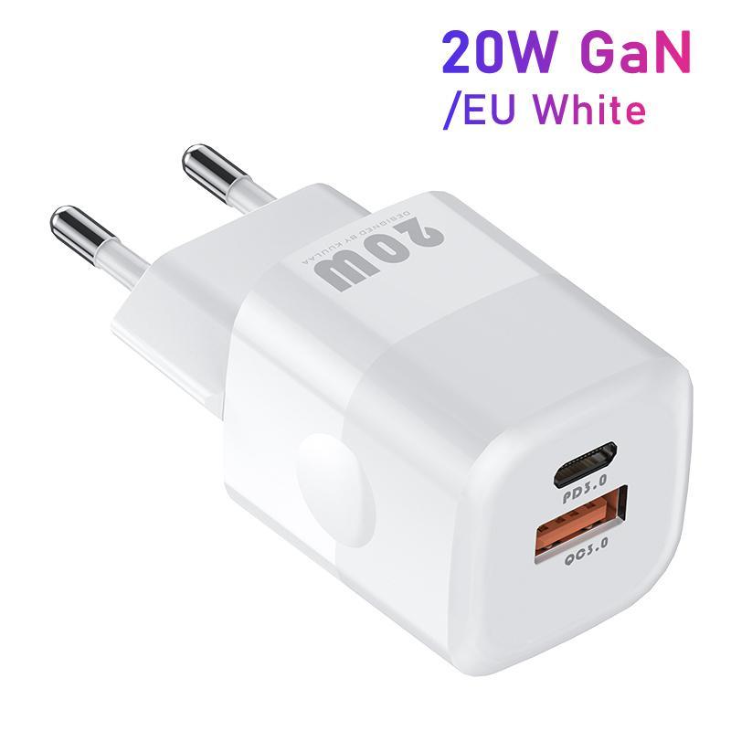 Зарядний пристрій KUULAA 20W USB Type C швидке заряджання 3.0 QC PD USB C USB-C White (KL-CD59)