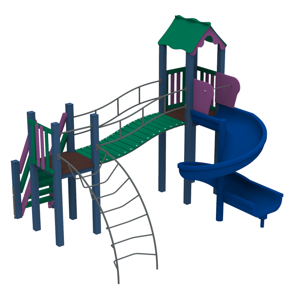 Дитячий ігровий комплекс Місяць, гірка спіраль пластикова (Kidigo ТМ)