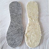 Устілки для взуття з овчини на фетровій основі 37р | 1 пара, фото 4