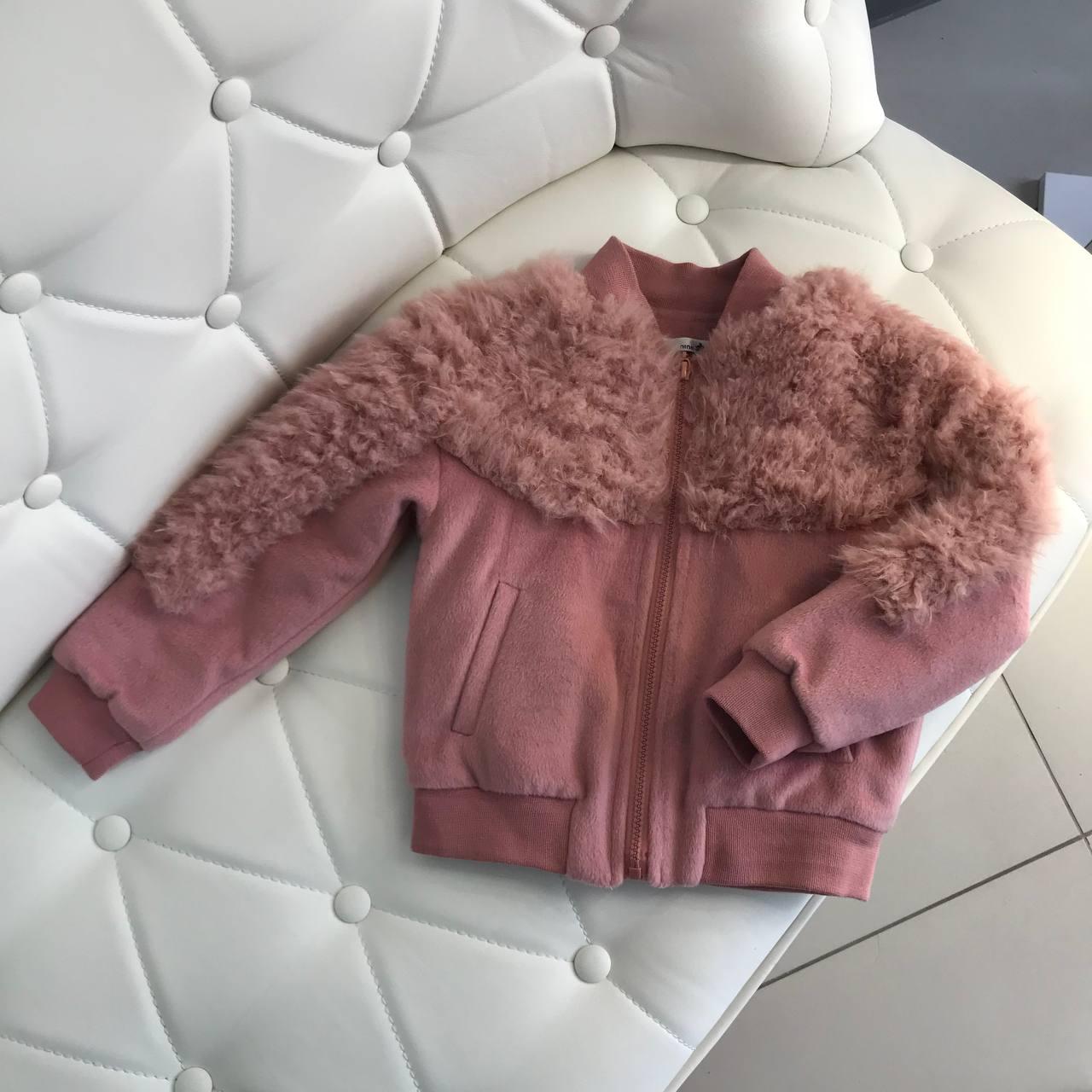 Дитяча куртка для дівчинки Пудрова 9283, Nine, Пудровий, Для дівчаток, Весна Осінь, 104, фото 1