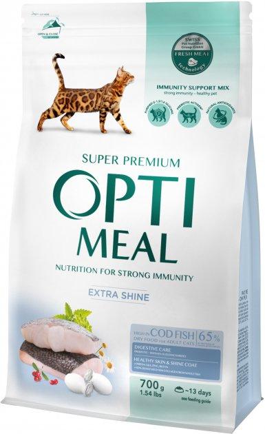 Optimeal 700 г з тріскою сухий для дорослих котів та кішок