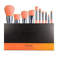 Набір пензлів для макіяжу Docolor Neon Peach (10шт) N1003