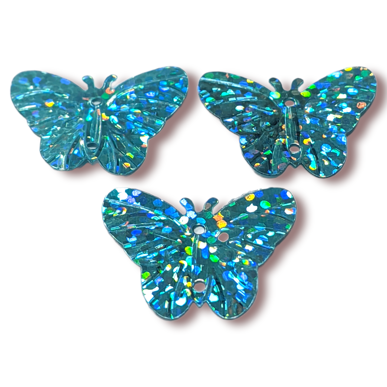 Паєтки метелик 22х18 мм 25 г Блакитний, фото 1