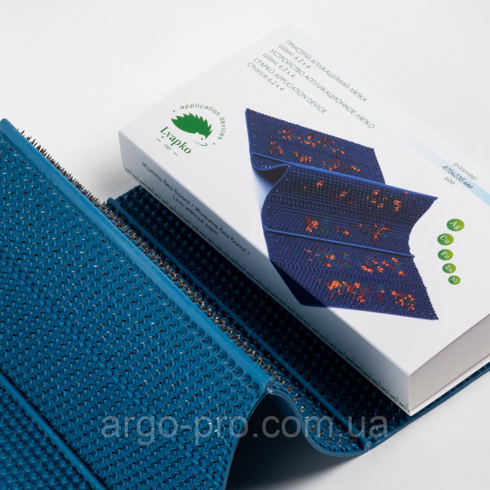 Аплікатор Ляпко Килимок ВАЛП Шанс 6,2 Х 4, розмір 475х235 мм, для спини, хребта, знімає біль, ущемлення, фото 1