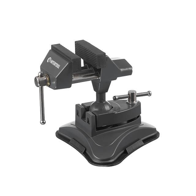 Лещата універсальні шарнірні 70 мм, 360°, вакуумне кріплення INTERTOOL HT-0096, фото 1