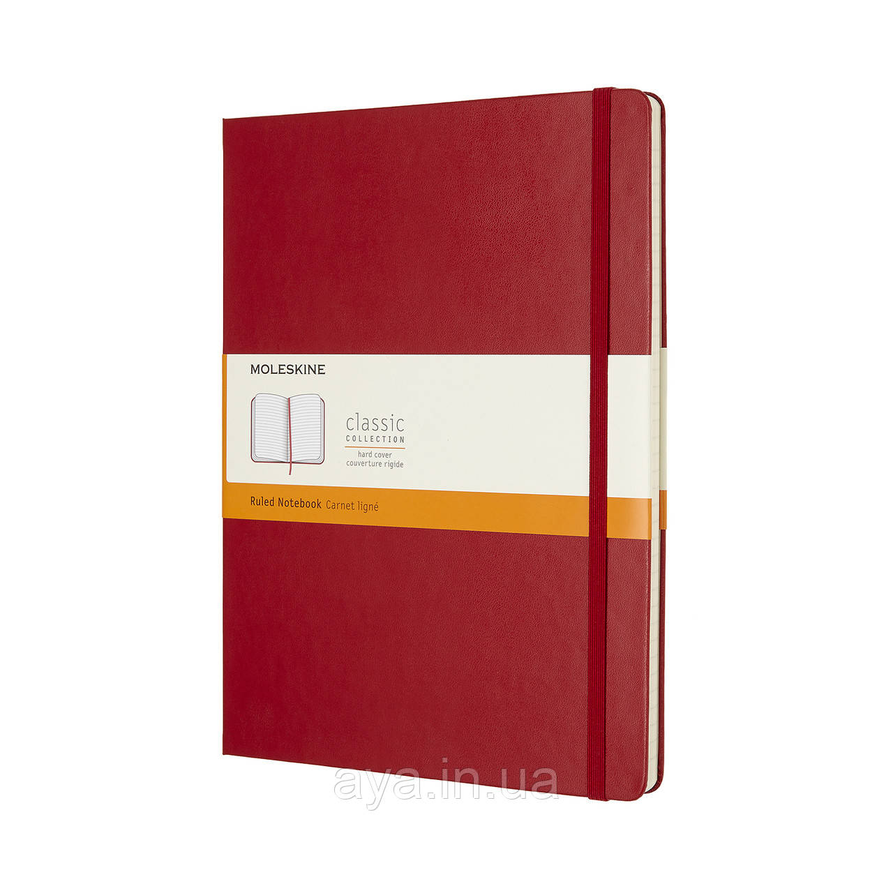 Записник Moleskine Classic 19 х 25 см / Лінійка Червоний