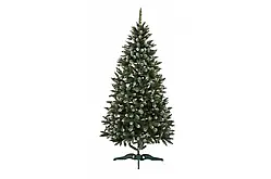 Ялинка штучна Анастасія пухнаста на підставці 1.8 метра зелена з інеєм