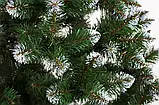 Ялинка штучна Лідія зелена з білими кінчиками на підставці 3 метри, фото 2