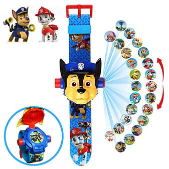 Дитячий наручний годинник з 3d проектором "Щенячий патруль (Paw Patrol)/ Гончик Чейз" в оригінальній упаковці, фото 2