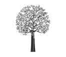 Інтер'єрна вінілова наклейка на стіну Дерево життя (клімт, золоті візерунки), фото 4