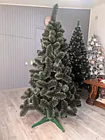 Штучна ялинка Принцеса 1.9 метра зелена з інеєм (сосна з інеєм - білий кінчик)