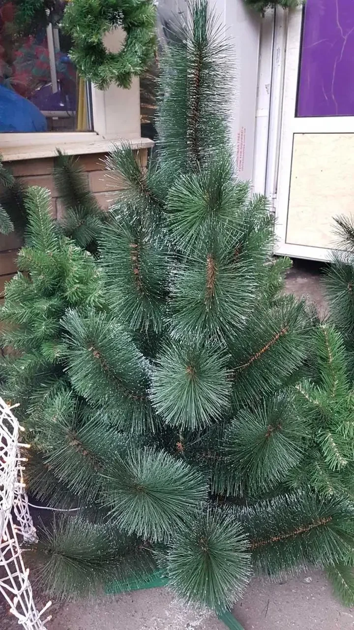 Штучна ялинка (сосна з інеєм) білий кінчик 0.9 метра, фото 1