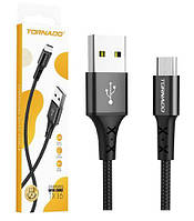 Кабель USB-Micro TORNADO TX16 (2,4A/1м) чорний