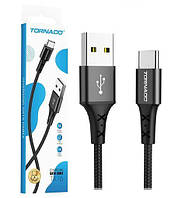 Кабель USB-Type-C TORNADO TX16 (3А/1м) чорний