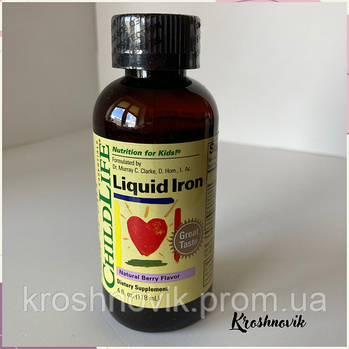 Купити ChildLife liquid iron Рідке залізо з фруктовим смаком, 118 мл ...