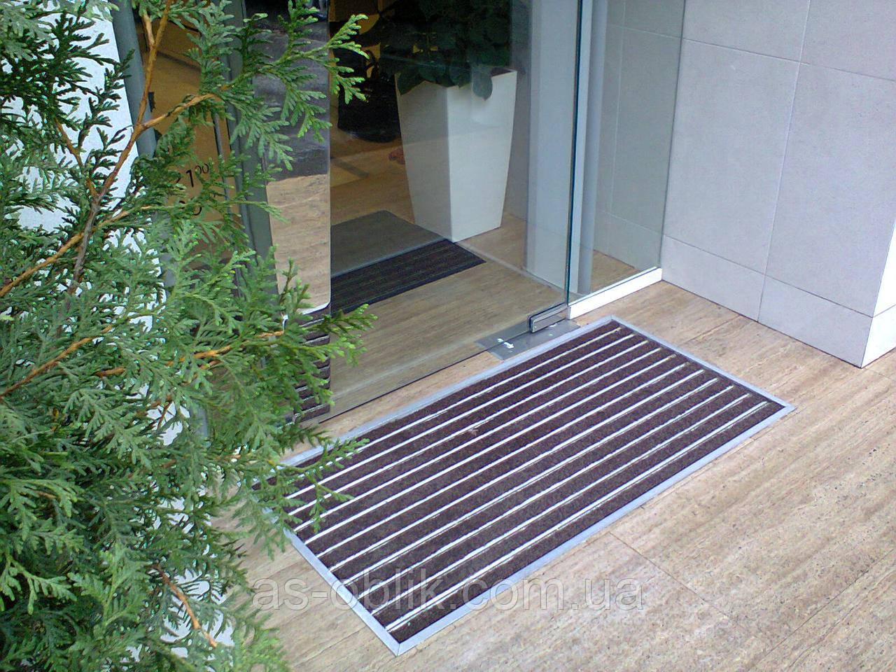 Килим алюмінієвий Нова з чистячою вставкою текстиль