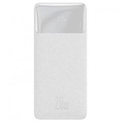 Повербанк УМБ Power Bank BASEUS Bipow PPDML-N02 30000mAh, 2USB, Type-C, PD, QC, 20W, 3A, білий