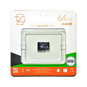 Картка пам'яті microSDHC (UHS-1) 64GB class 10 T&G (без адаптерів), фото 2