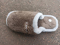 Хатні капці коричневі чоловічі капці, махрові 41-45