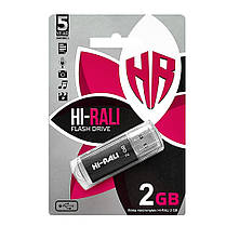 Накопичувач USB 2GB Hi-Rali Rocket серія чорний, фото 2