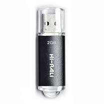 Накопичувач USB 2GB Hi-Rali Rocket серія чорний, фото 3