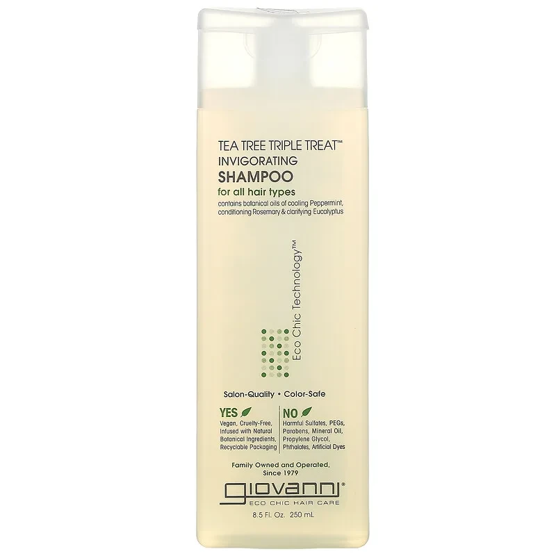 Giovanni, Tea Tree Triple Treat, тонізуючий шампунь, для всіх типів волосся, 250 мл