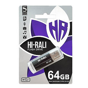 Накопичувач USB 64GB Hi-Rali Corsair серія чорний, фото 2