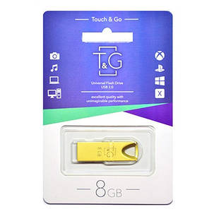 Накопичувач USB 8GB T&G металева серія 117 золото, фото 2