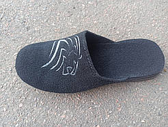 Капці домашні чорні чоловічі капці, махрові 41-45