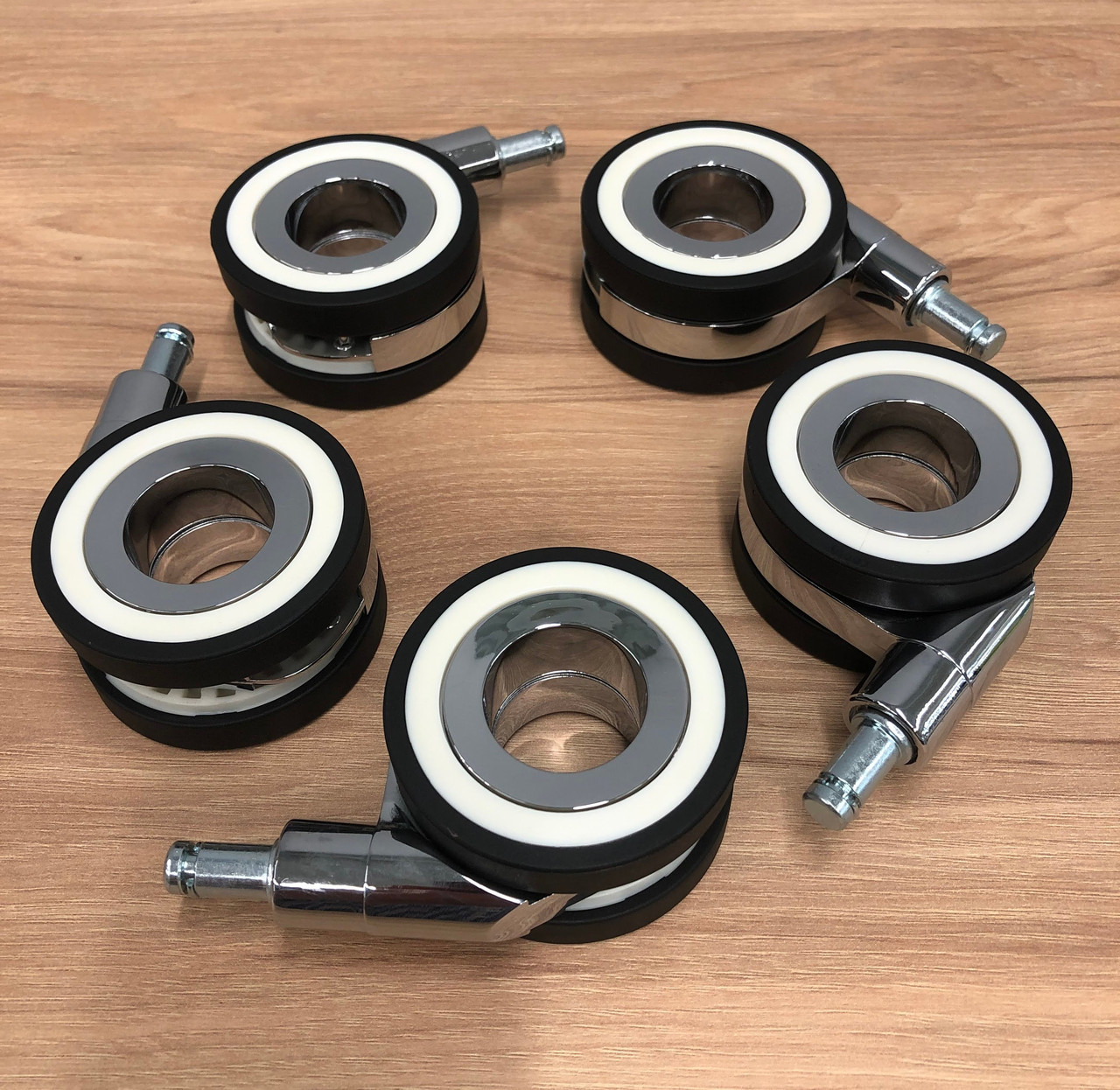 Безосьові дизайнерські Ролики Koo Ø75 мм Black для крісел GTChair, фото 1