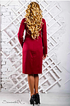 Платіє елегантні зі стразами на грудях і кишенях колір марсалу, фото 2