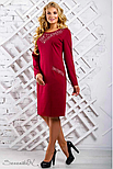 Платіє елегантні зі стразами на грудях і кишенях колір марсалу, фото 3