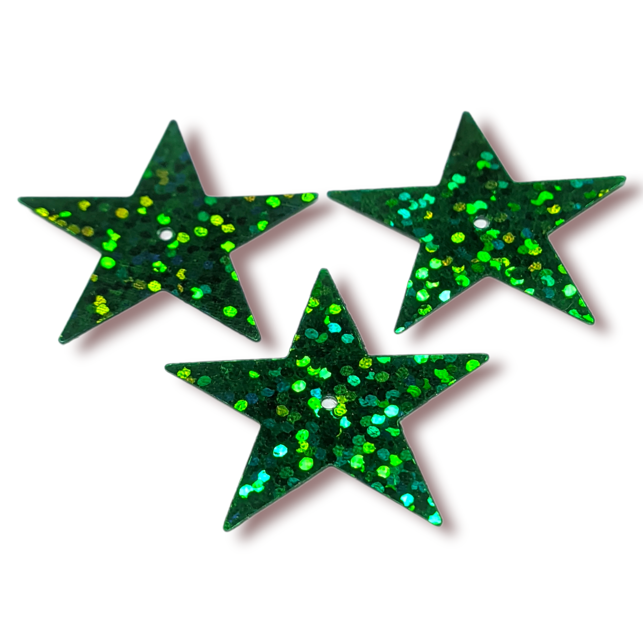 Паєтки зірочка 28х27 мм 25 г Зелений, фото 1