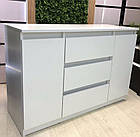 Великий комод білий без ручок з ящиками та поличками, фото 3