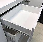 Великий комод білий без ручок з ящиками та поличками, фото 5