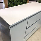 Великий комод білий без ручок з ящиками та поличками, фото 6