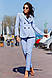 Молодіжний жіночий костюм, блакитний, фото 2