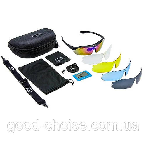 Тактические очки Oakley 5 линз One size / Баллистические очки с ...