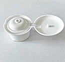 Кришка Фліп-топ біла стандарту 28 мм "тара для косметики", фото 2