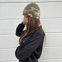 Шапка флисовая для военных пиксель, мягкая и теплая шапка солдатская