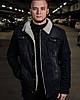 Чоловіча куртка джинсова зимова з хутром, фото 4