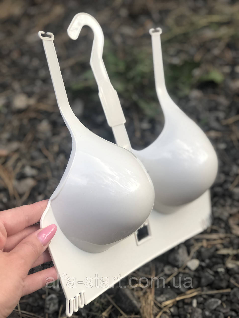 Пластиковий білий манекен Бюст для продажу бюстгальтерів